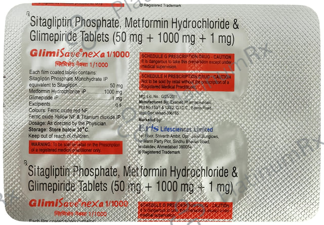 Glimisave Nexa 1/50/1000mg Tablet 10s
