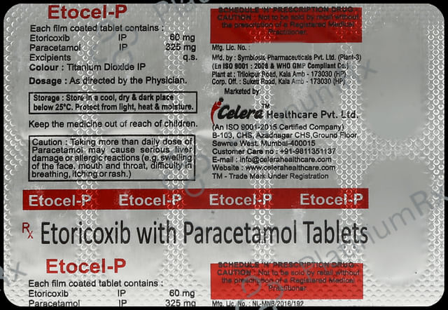 Etocel P 60/325mg Tablet 10s