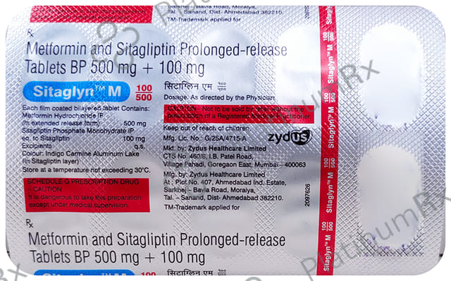 Sitaglyn M 100/500mg Tablet PR 10s
