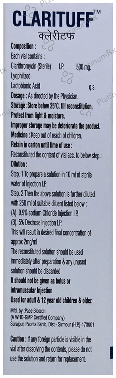 Clarituff 500mg Infusion 1s