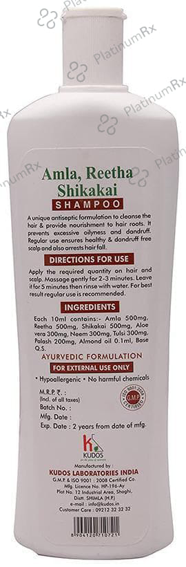 Kudos Amla Reetha Shikakai Shampoo