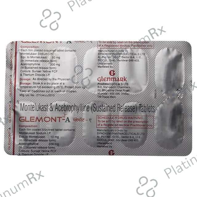 Glemont A 200/10mg Tablet SR 10s