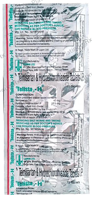 Telista H 12.5/40mg Tablet 15s