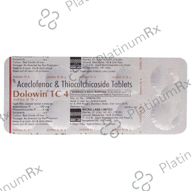 Dolowin TC 4/100mg Tablet 10s