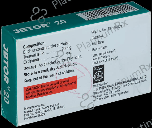 Jbtor 20mg Tablet 10s