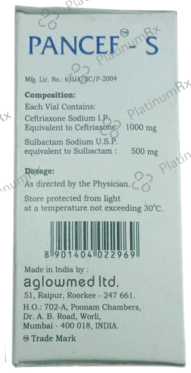 Pancef-S 1.5g Injection