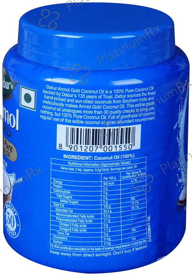 Dabur Anmol Gold Pure Coconut Oil - Blue