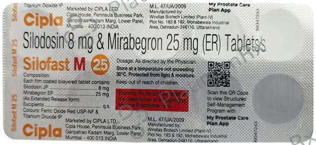 Silofast M 25/8mg Tablet 10s