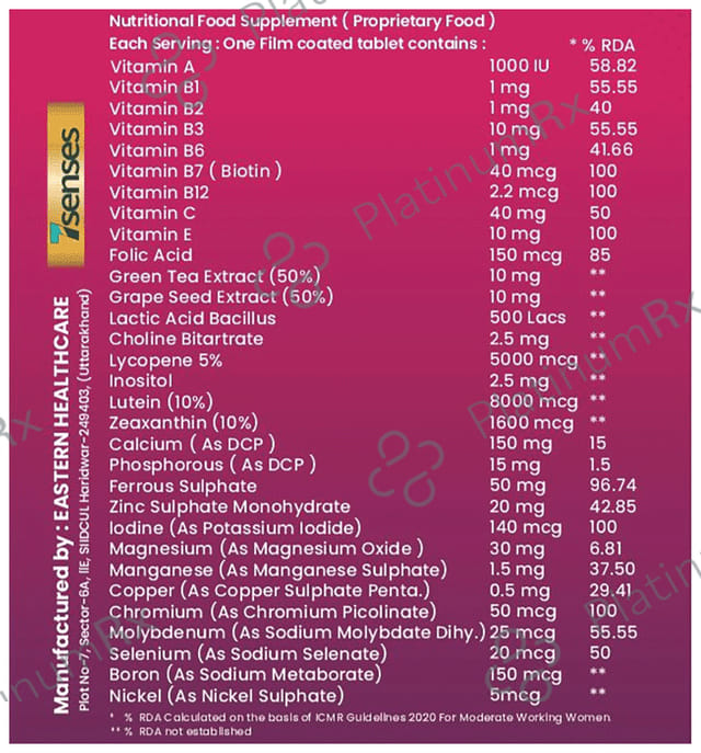 7 Senses Women's Multivitamin Multi mineral & Antioxidants Tablet