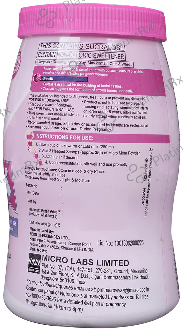 Micromom Vanilla Powder 200gm