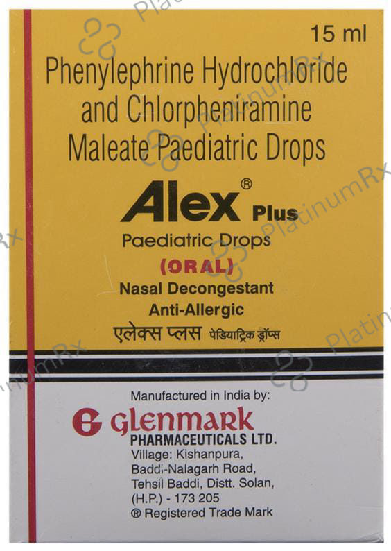 Alex Plus Paediatric 2/2.5mg Oral Drop 15ml