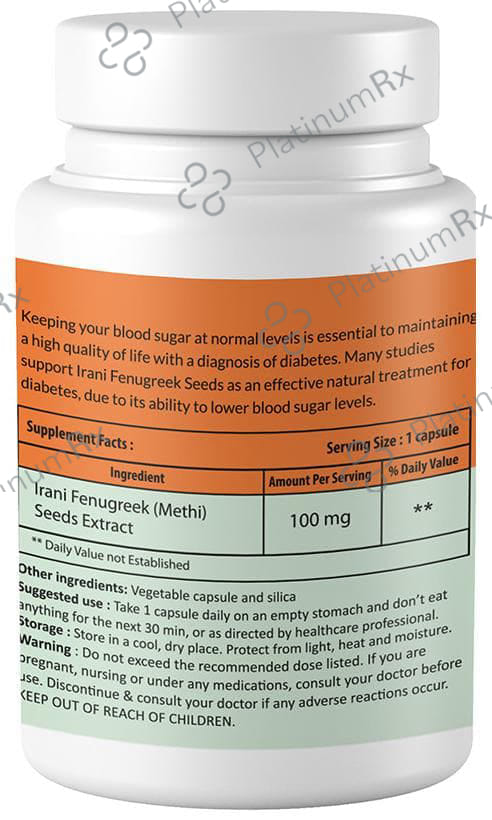 Zinnia Wellness Irani Fenugreek Extract Veggie Capsule