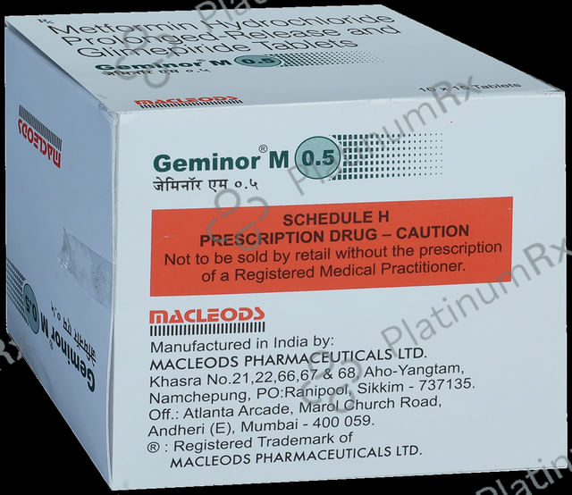 Geminor M 0.5/500mg Tablet PR 15s