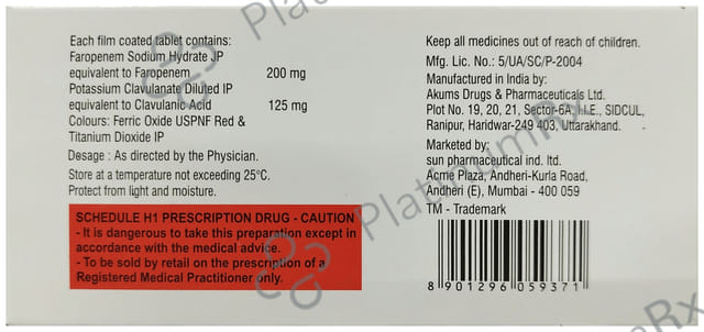 Faroright CV 125/200mg Tablet 6s