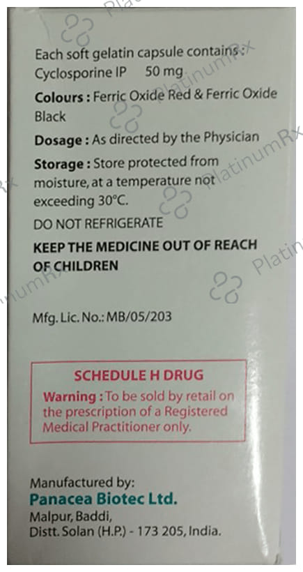 Panimun Bioral 50mg Capsule 6s