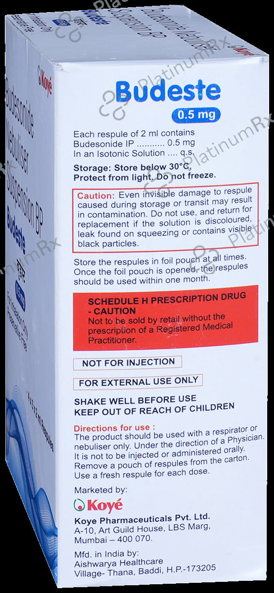 Budeste 0.5mg Respules 5X2ml