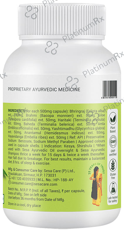 Sesa Ayurvedic Anti-Hair Fall Veg Capsule