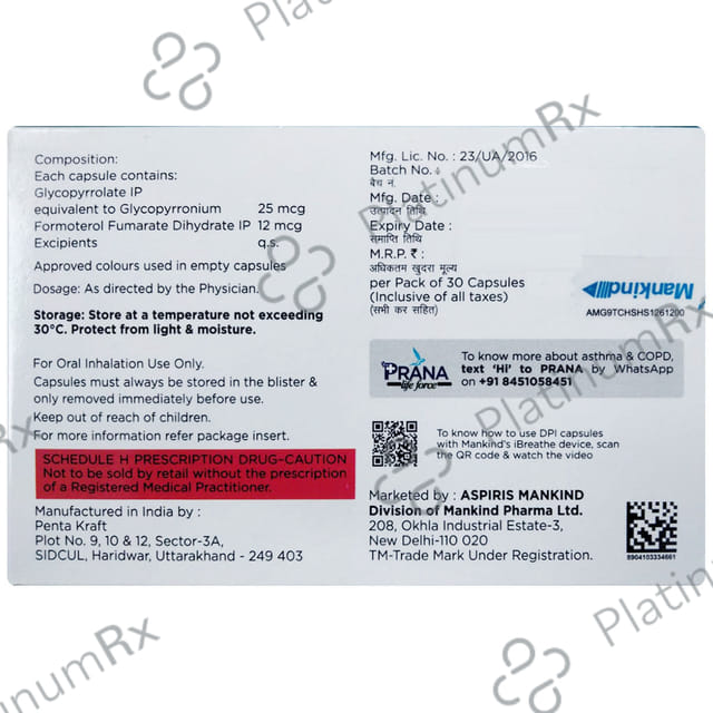 Glycobreez F 12/25mcg Capsule 10s