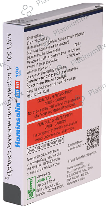Huminsulin 50/50 (100 IU/ml) (1X3ml Penfill Cartridge / Injection)