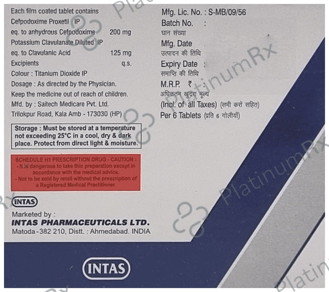 Cepocef CV 325mg Tablet