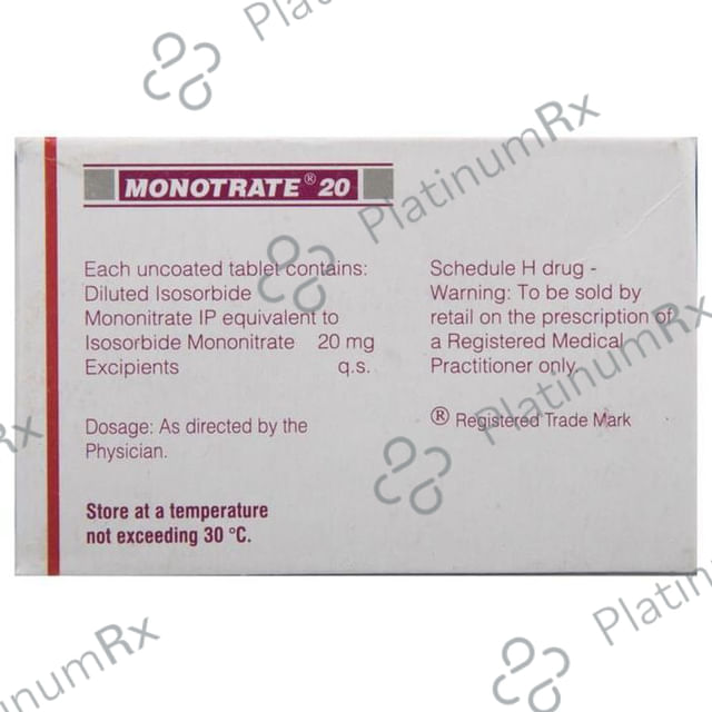 Monotrate 20mg Tablet 10s