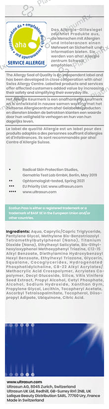Ultrasun Photo Age Control Fluid Sunscreen SPF 50 Cream 40ml