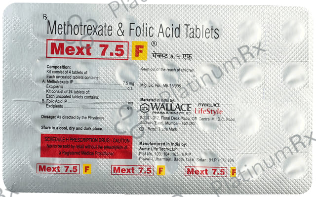 Mext 7.5mg/1000mcg F Combipack Tablet 28s