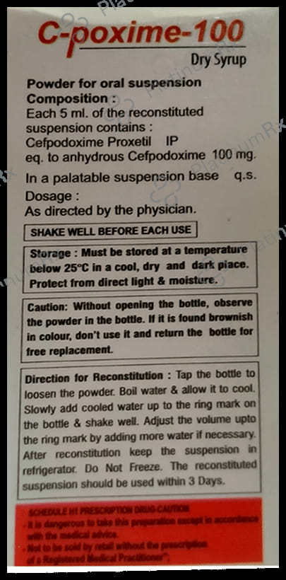 C Poxime 100mg Dry Syrup 30ml