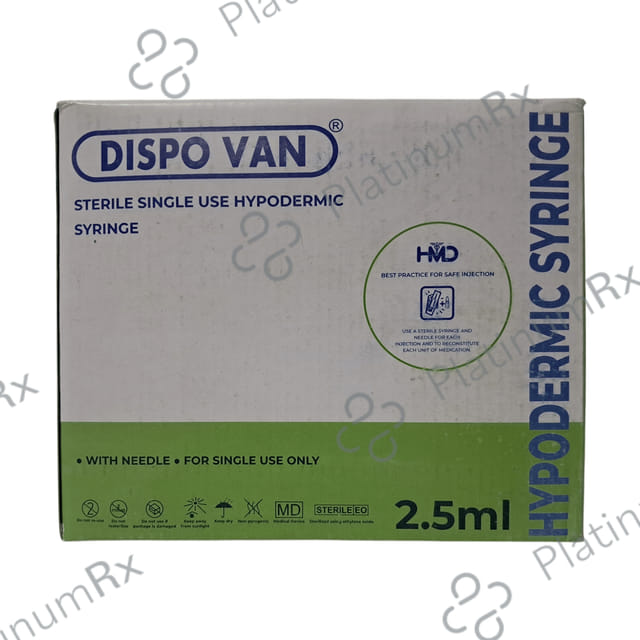 Dispovan Syringe with Needle 23G (1 x 2.5ml)