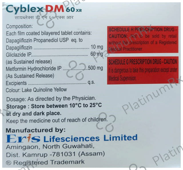 Cyblex DM 60/500/10mg XR Tablet 15s