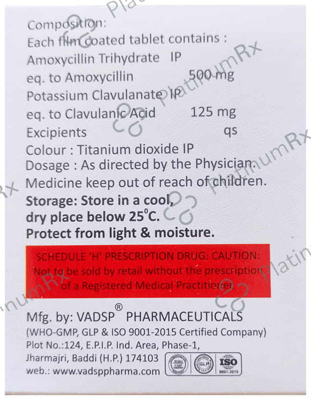 Moxyzyme 625 500/125mg Tablet 10s