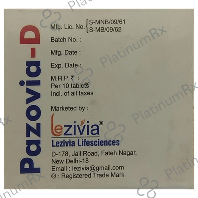 Pazovia-D 10mg/40mg Tablet