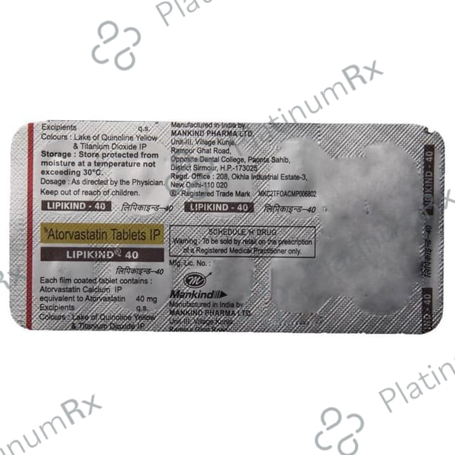 Lipikind 40mg Tablet 10s