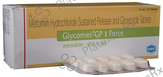 Glycomet GP 1 Forte 1/1000mg Tablet PR 10s