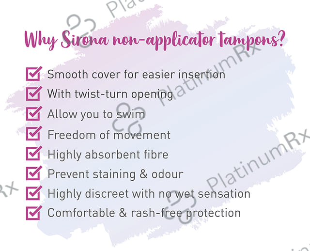 Sirona Now Periods Made Easy Premium Digital Tampons Regular 20s