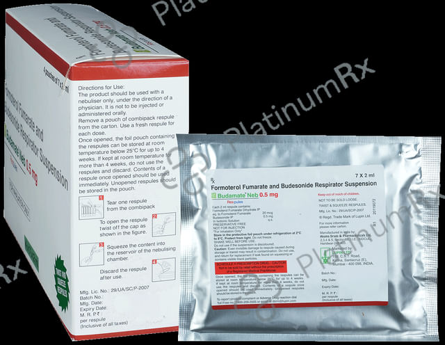 Budamate Neb 2ml 0.5mg/20mcg Respule 7s
