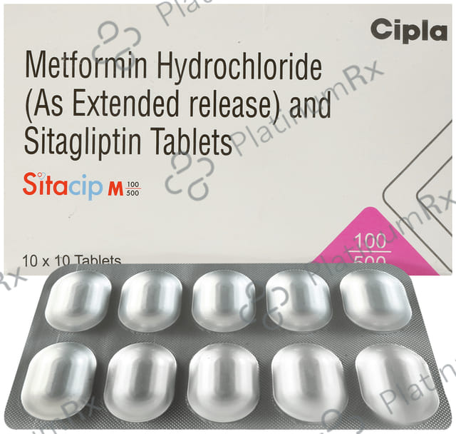 Sitacip M 100/500mg Tablet PR 10s