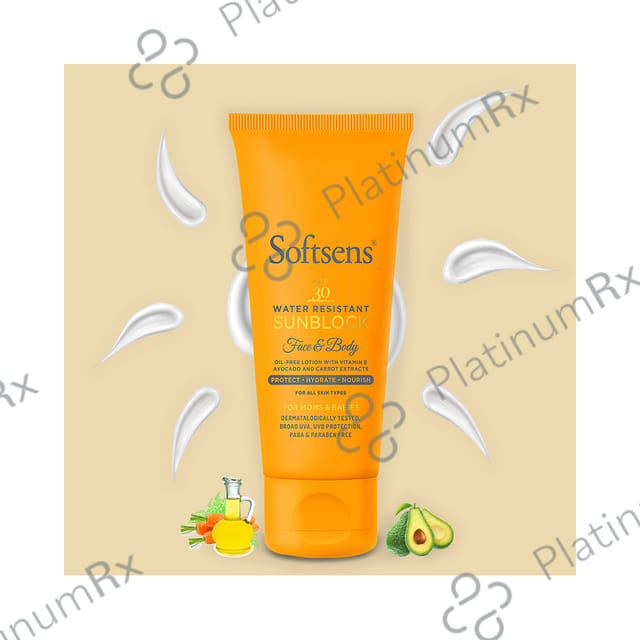 Softsens SPF 30 Water Resistant Sunblock Face and Body Lotion 50gm
