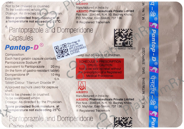 Pantop D 10/20mg Capsule 15s