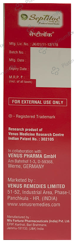 Septiloc Solution - Protects from Infections & Promotes Faster Wound Healing 50 ml