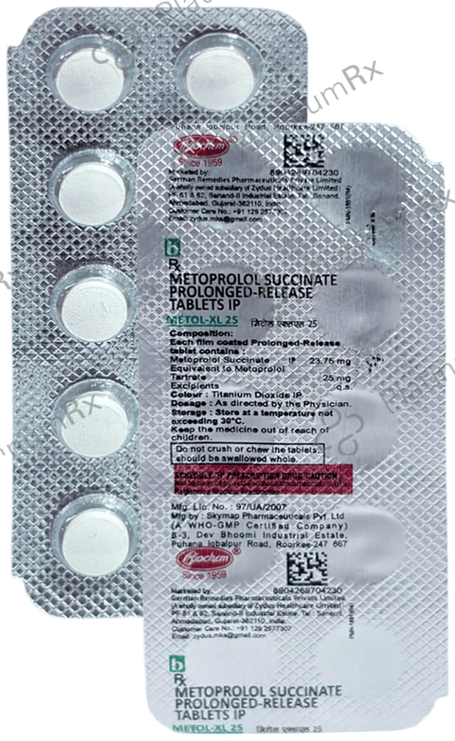 Metol 25mg Tablet XL 10s