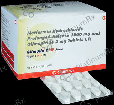 Glimulin 2/1000mg MF Forte Tablet PR 15s