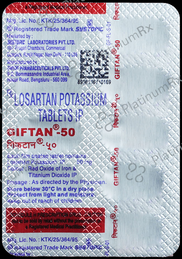 Giftan 50mg Tablet 10s