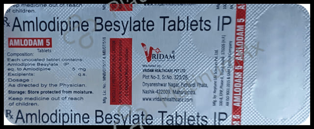 Amlodam 5mg Tablet 10s