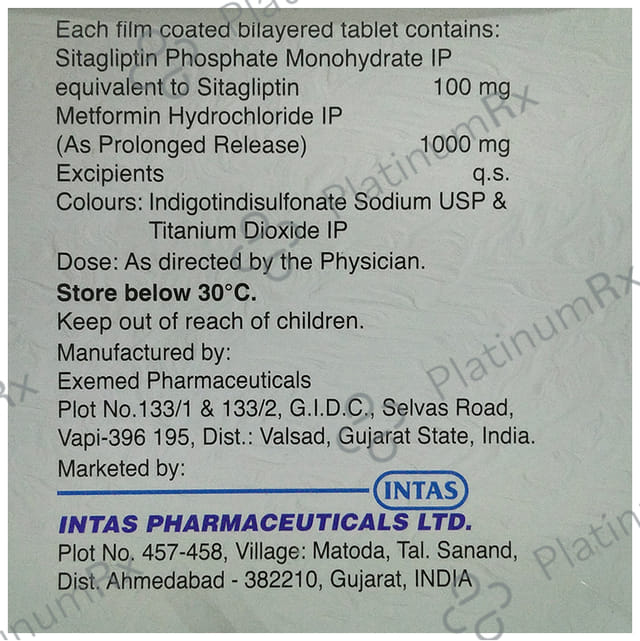 Sitara M 100/1000mg Tablet ER 10s