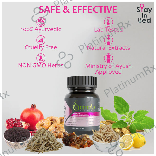 Sarab Herbs Stay In Bed Premium Libido Vitalizer for Women Capsule