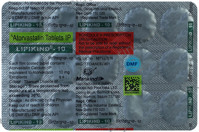 Lipikind 10mg Tablet 15s