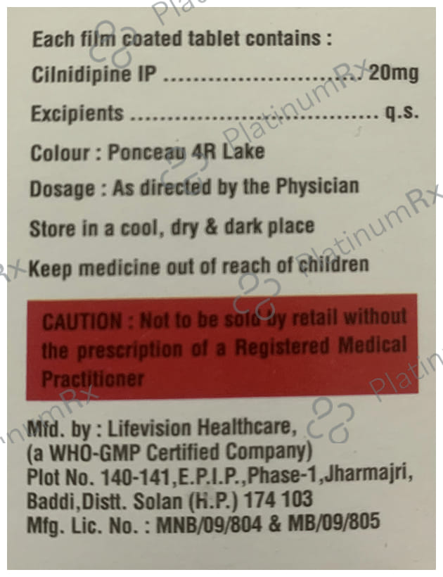 Cilaprime 20mg Tablet 10s