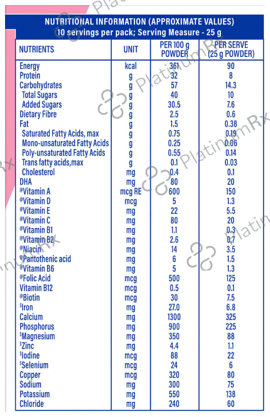 Protinex Mother's Drink With High Protein, Calcium & DHA Creamy Vanilla Refill Powder 200gm