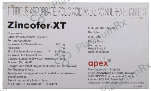 Zincofer XT Tablet 10s
